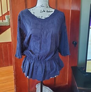 COCO&CARMEN WOMEN'S BLOUSE WITH EMBROIDERY  SIZE L/XL